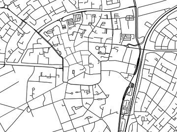 Carte de Assen Centrum en noir et blanc sur Map Art Studio