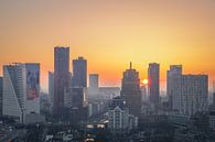 sunset rotterdam sunset city city sun skyline color by Michael van Dam thumbnail