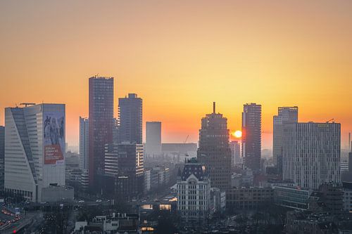 zonsondergang rotterdam