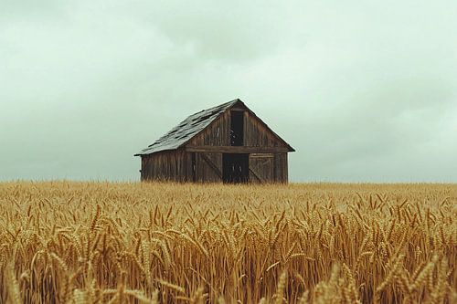 Vieille grange en bois en grain