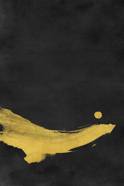 Paysage minimal noir et jaune 02 par amini54 