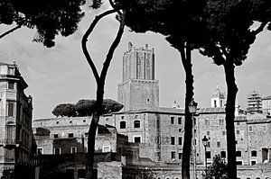 Murs antiques du Forum romain à Rome