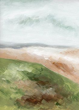 Abstrakte Landschaft mit weichen Pinselstrichen