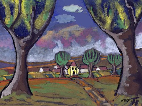 View through the trees