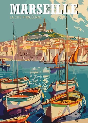 Marseille : Bateaux dans le Vieux-Port