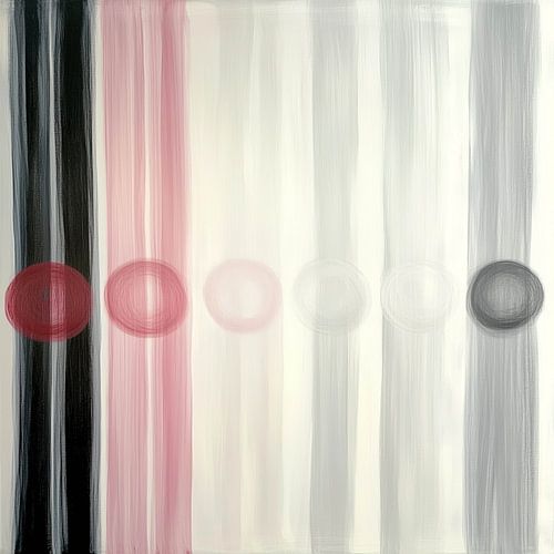 Composition minimaliste avec des couleurs et des formes fluides