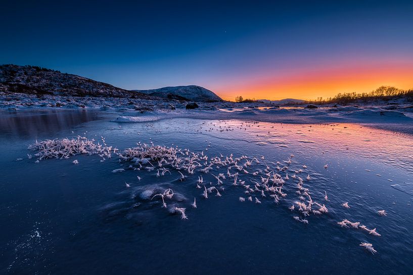 Sonnenuntergang auf dem Vesteralen, Norwegen von Martijn Smeets
