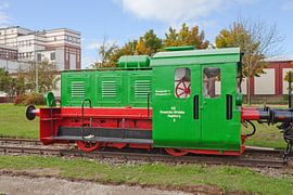 Old locomotive in Magdeburg's Port of Science by t.ART