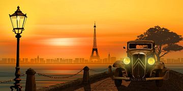 Paris nostalgie avec des voitures classiques