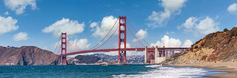 GOLDEN GATE BRIDGE Baker Beach Panoramic View by Melanie Viola