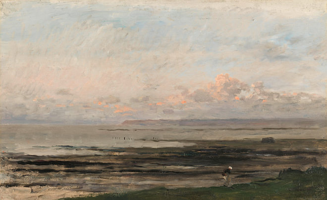 Strand bij eb (Zee van Daubigny), Charles-François Daubigny,