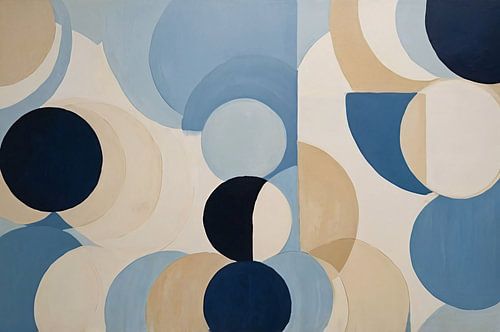 Abstracte cirkels in zachte tinten