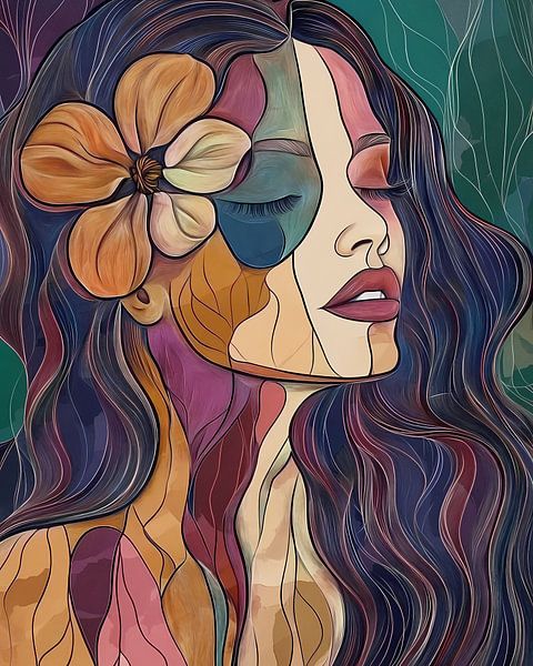 Abstract Floral Femme 1 par Georgia Chagas