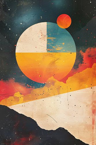 Abstracte Planeet Boven Bergen