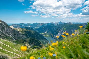 Blick über den Vilsalpsee auf die Tannheimer Alpen von Leo Schindzielorz
