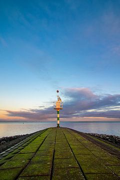 Harbour light in the Goese Sas by Adrianne Dieleman