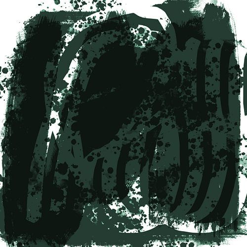 Moderne abstracte kunst. Vormen in groen nr. 7