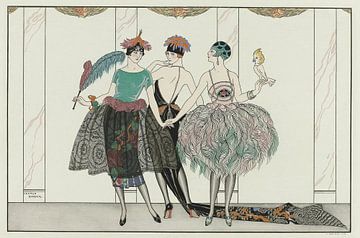 George Barbier - Les Belles Sauvagesses de 1920 (1920) van Peter Balan