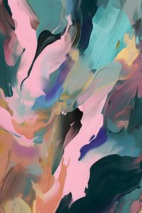 Abstract schilderij in pastel van Uncoloredx12
