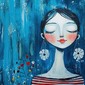 Meditation woman | Flower woman by Zen and More