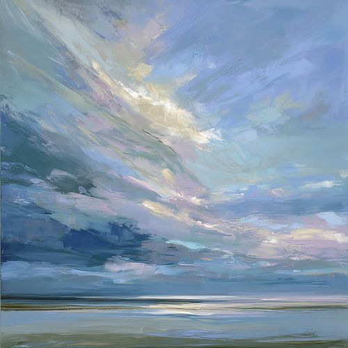 Lucht die de zee raakt