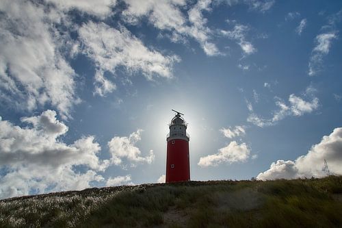 Vuurtoren in tegenlicht