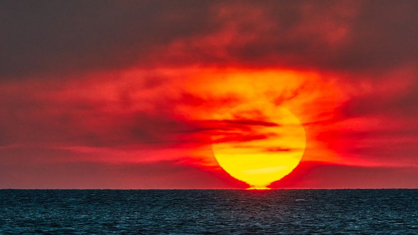 Lever de soleil sur la mer des Wadden par eric van der eijk