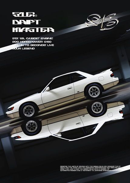Nissan Silvia S13 Poster van Ali Firdaus