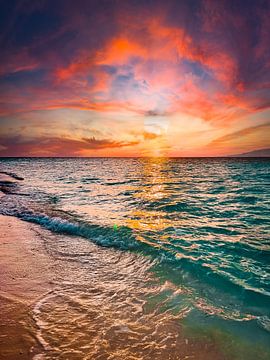 Maldiven Zonsondergang op het Strand van Mustafa Kurnaz