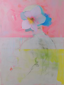 Modern en abstract in kleurrijk neon van Carla Van Iersel