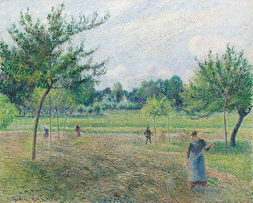 Haymaking at Éragny (1892) by Camille Pissarro