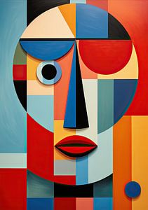 Bauhaus Poster Plakat Bunt Rot, Orange, Gelb