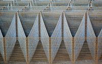 Abstract patroon in draadstaal