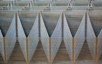 Abstract pattern in wire steel