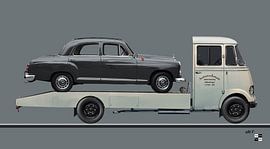 Mercedes-Benz L 319 Autotransporter mit Mercedes-Benz W 121 von aRi F. Huber