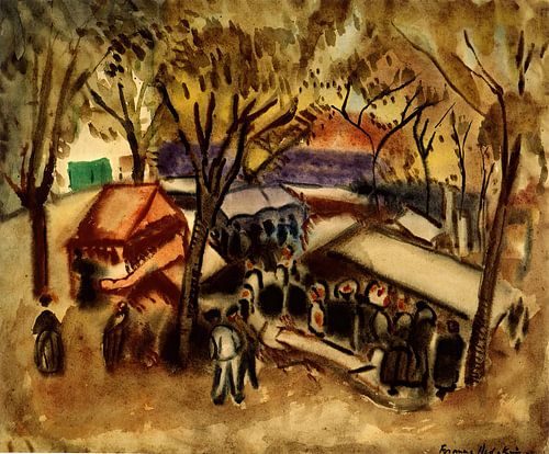 Frances Hodgkins - The fair by the sea (1927)