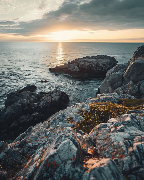 Avondsfeer boven de archipel van fernlichtsicht