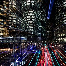 Paris La Défense by night IV by Jean-Pierre Chrétien