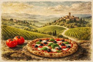 Pizza in der Toskana