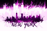 Graphic Art NYC Skyline Splashes II | pink  von Melanie Viola Miniaturansicht