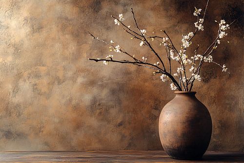 Rustieke keramische vaas decoratie