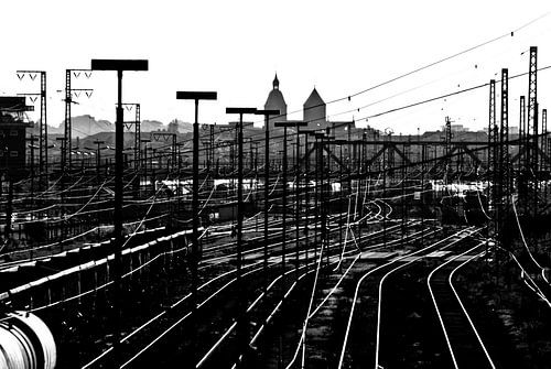 Gleisanlagen Silhouette Osnabrück 