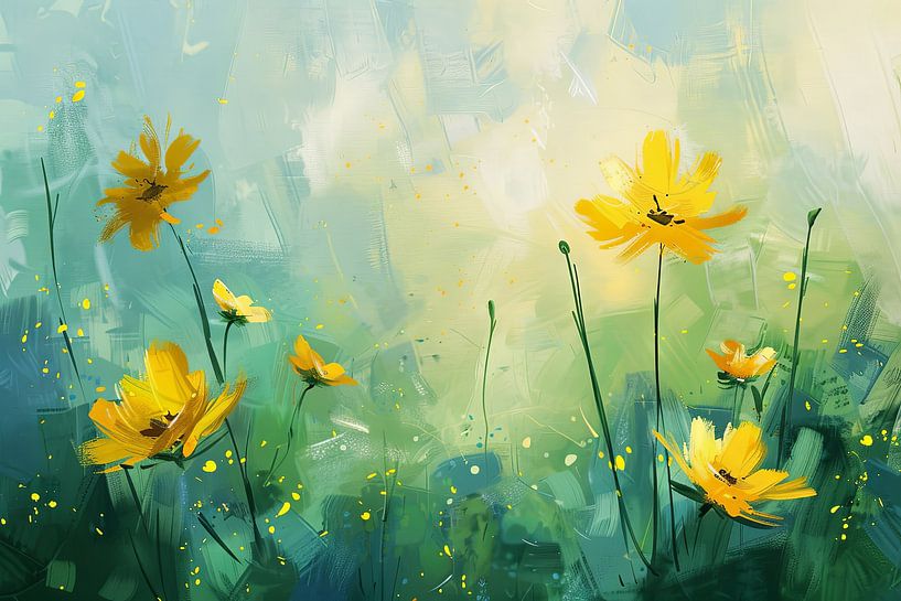 Champ de fleurs par Poster Art Shop