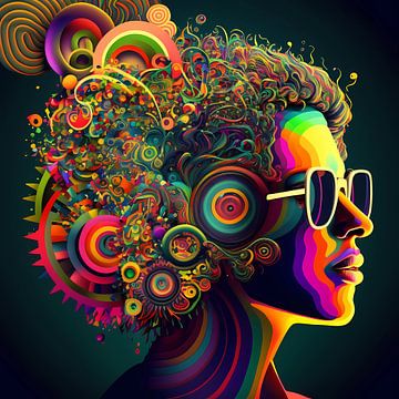 The colorful mind of a woman by Mysterious Spectrum