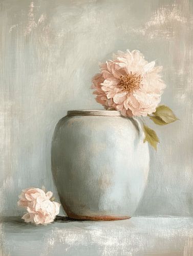 Stilleven met bloemen, Japandi stijl