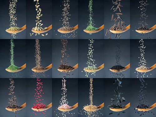 Smaakexplosie - natuurlijke specerijen op houten lepels