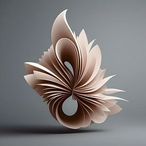 Papier falten Kunst 3d Flamme Form