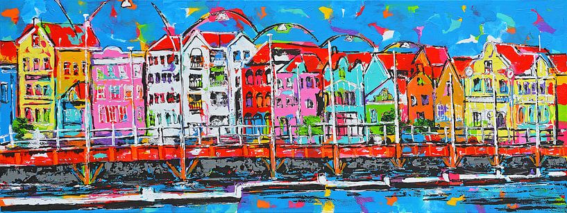 Willemstad Curaçao  | Panorama van Vrolijk Schilderij