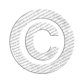 Copyight symbool drukwerk van Grüntyers .