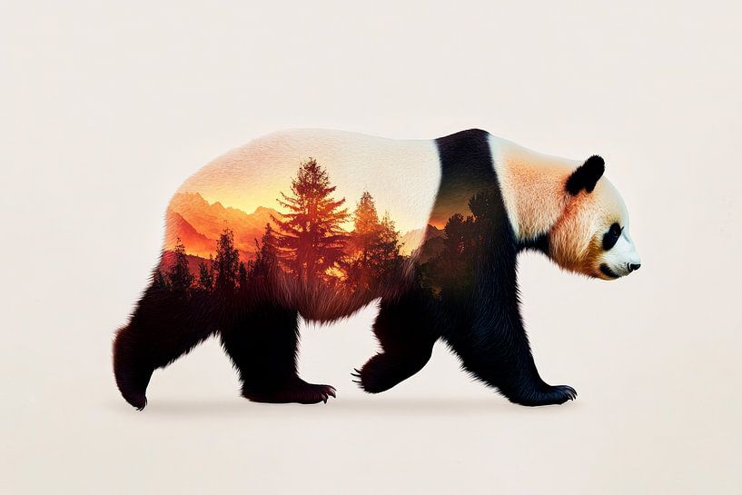 Panda in der Natur von Poster Art Shop